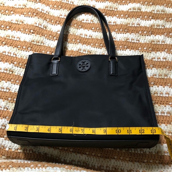 Tory Burch Black Ella Nylon Tote Purse - Picture 14 of 15